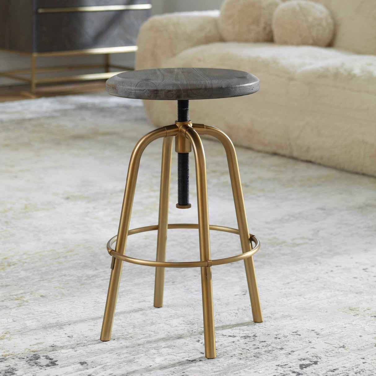 Acacia Top Adjustable Counter Stool by Uttermost Revolve, alternate view 8