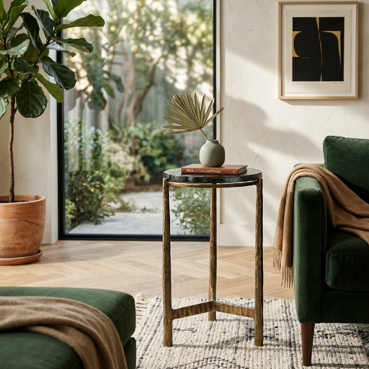 Modern European furniture - Round Glass Indoor/Outdoor Accent Table - www.oroa.com