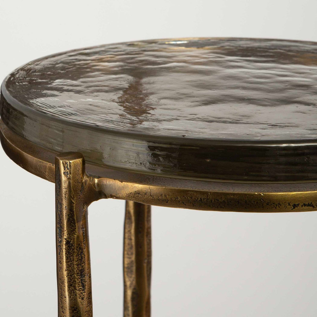 Modern European furniture - Round Glass Indoor/Outdoor Accent Table - www.oroa.com