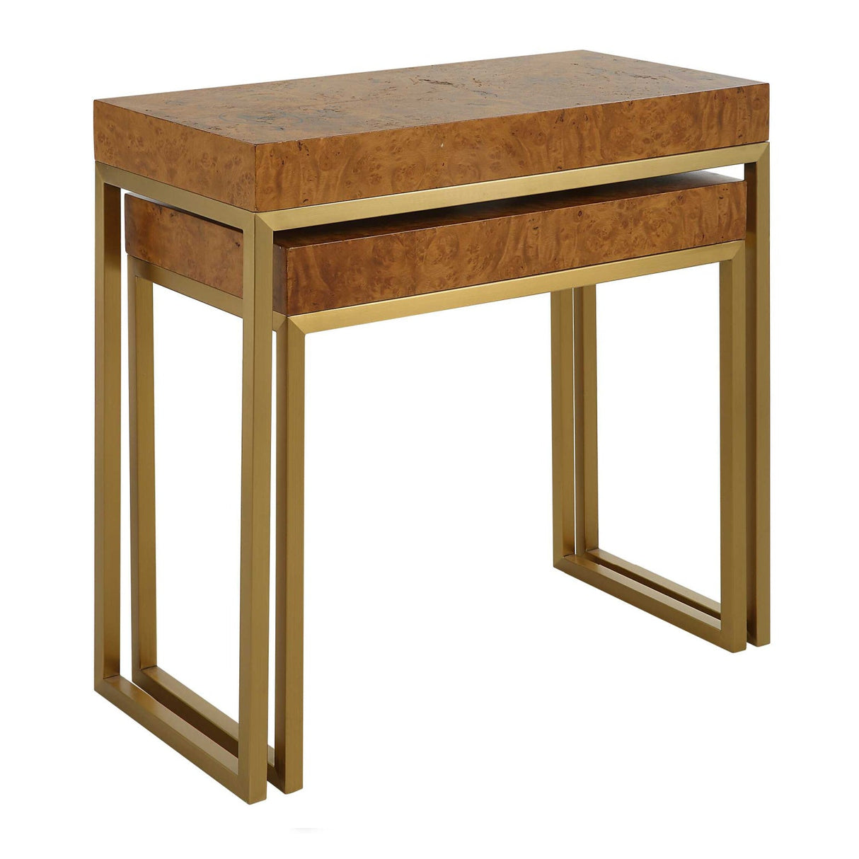 Modern European furniture - Mappa Burl Nesting Tables (2) - www.oroa.com