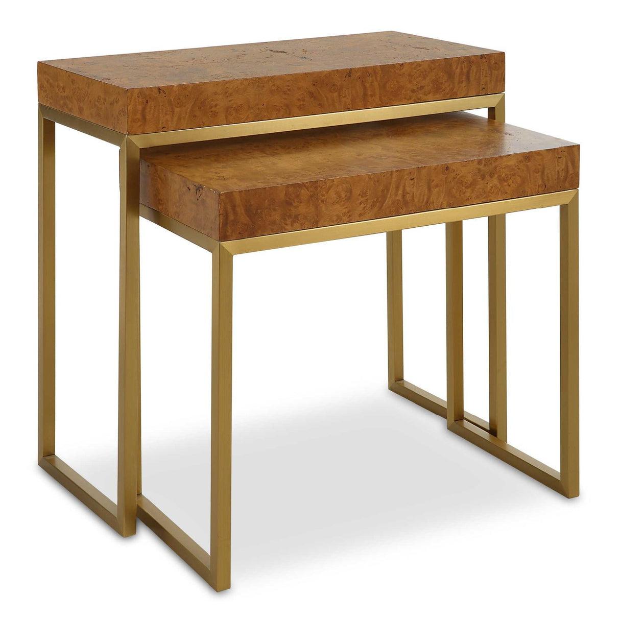 Modern European furniture - Mappa Burl Nesting Tables (2) - www.oroa.com