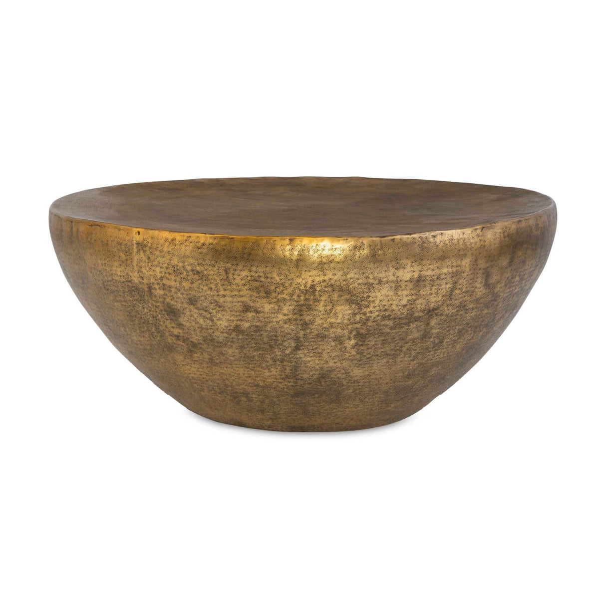 Antique Gold Round Coffee Table by Uttermost Gilded Dome