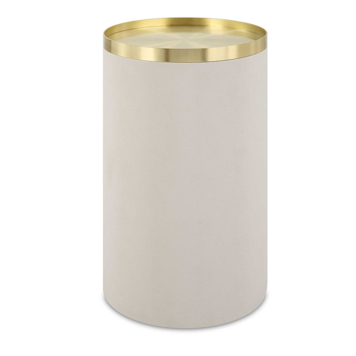 Modern European furniture - White Shagreen Look Accent Table - www.oroa.com