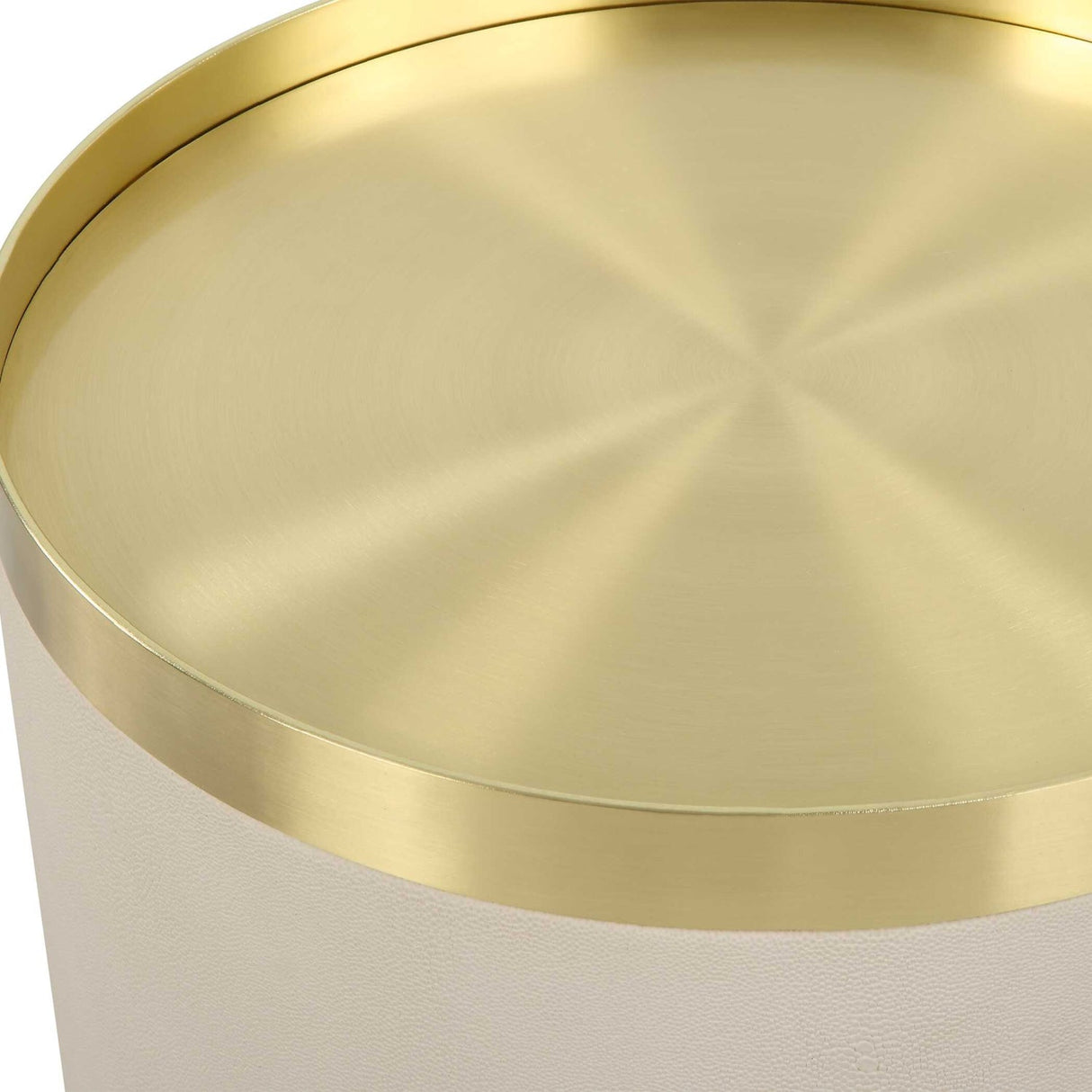 Modern European furniture - White Shagreen Look Accent Table - www.oroa.com