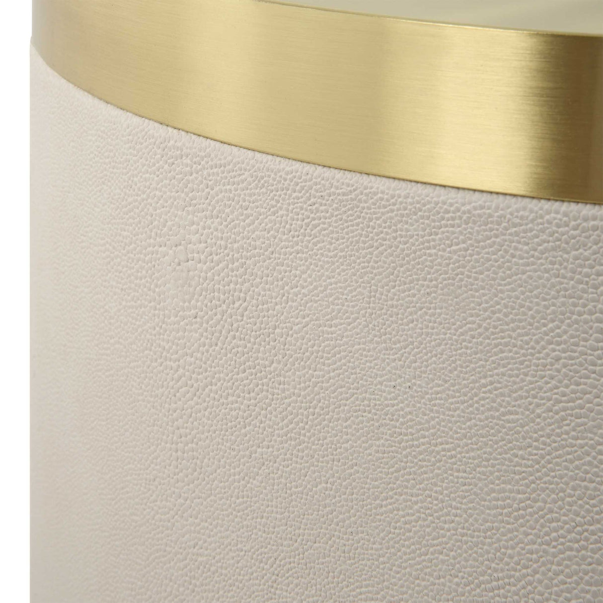 Modern European furniture - White Shagreen Look Accent Table - www.oroa.com