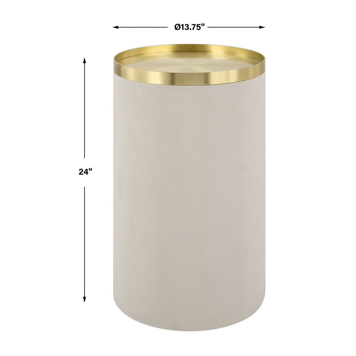 Modern European furniture - White Shagreen Look Accent Table - www.oroa.com