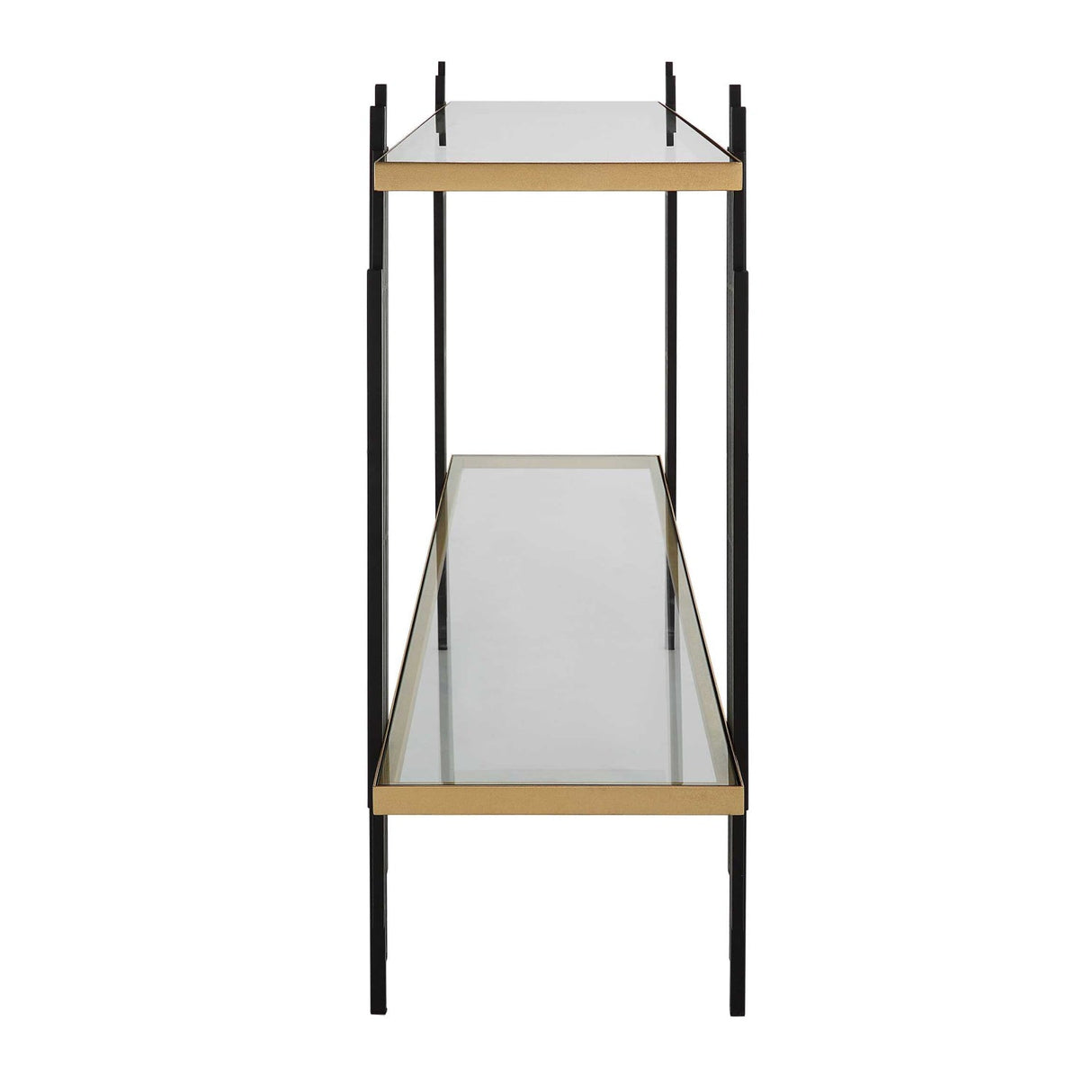 Modern European furniture - Tempered Glass 2-Layer Console Table - www.oroa.com