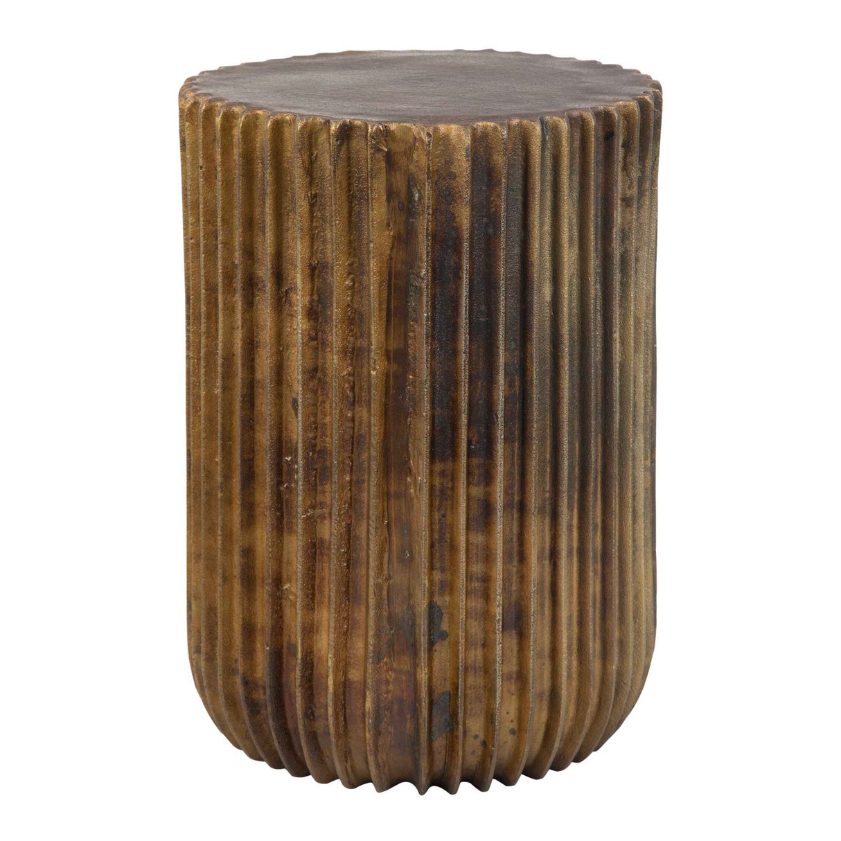 Fluted Antique Gold Accent Table by Uttermost Peaks And Valleys, alternate view 3