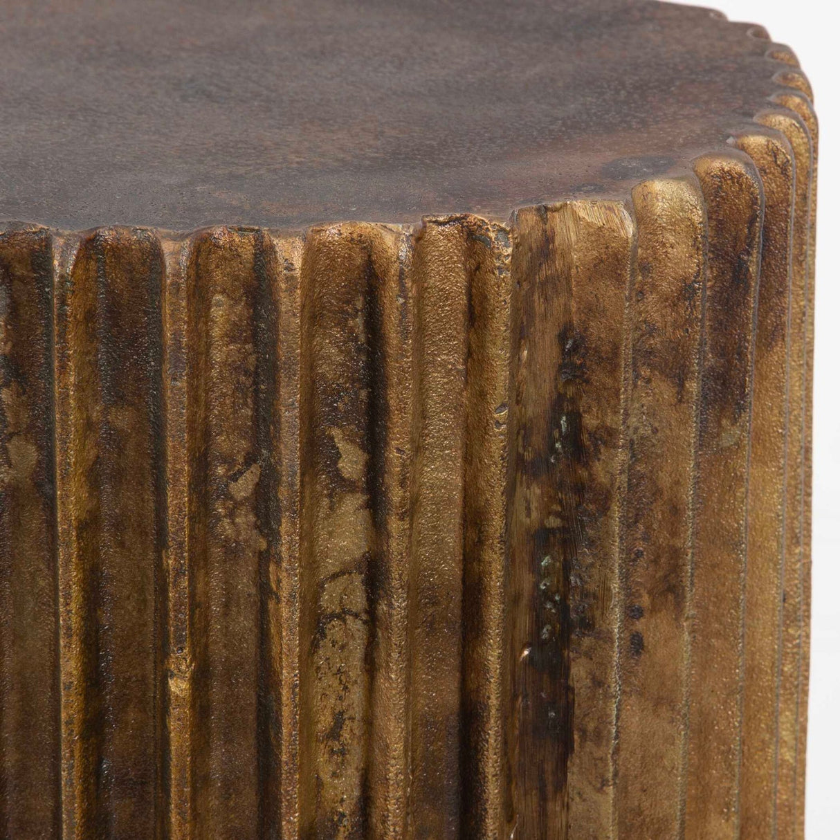 Fluted Antique Gold Accent Table by Uttermost Peaks And Valleys, alternate view 4