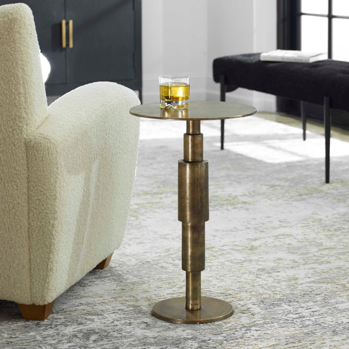 Antique Gold Accent Table by Uttermost Descend, alternate view 2