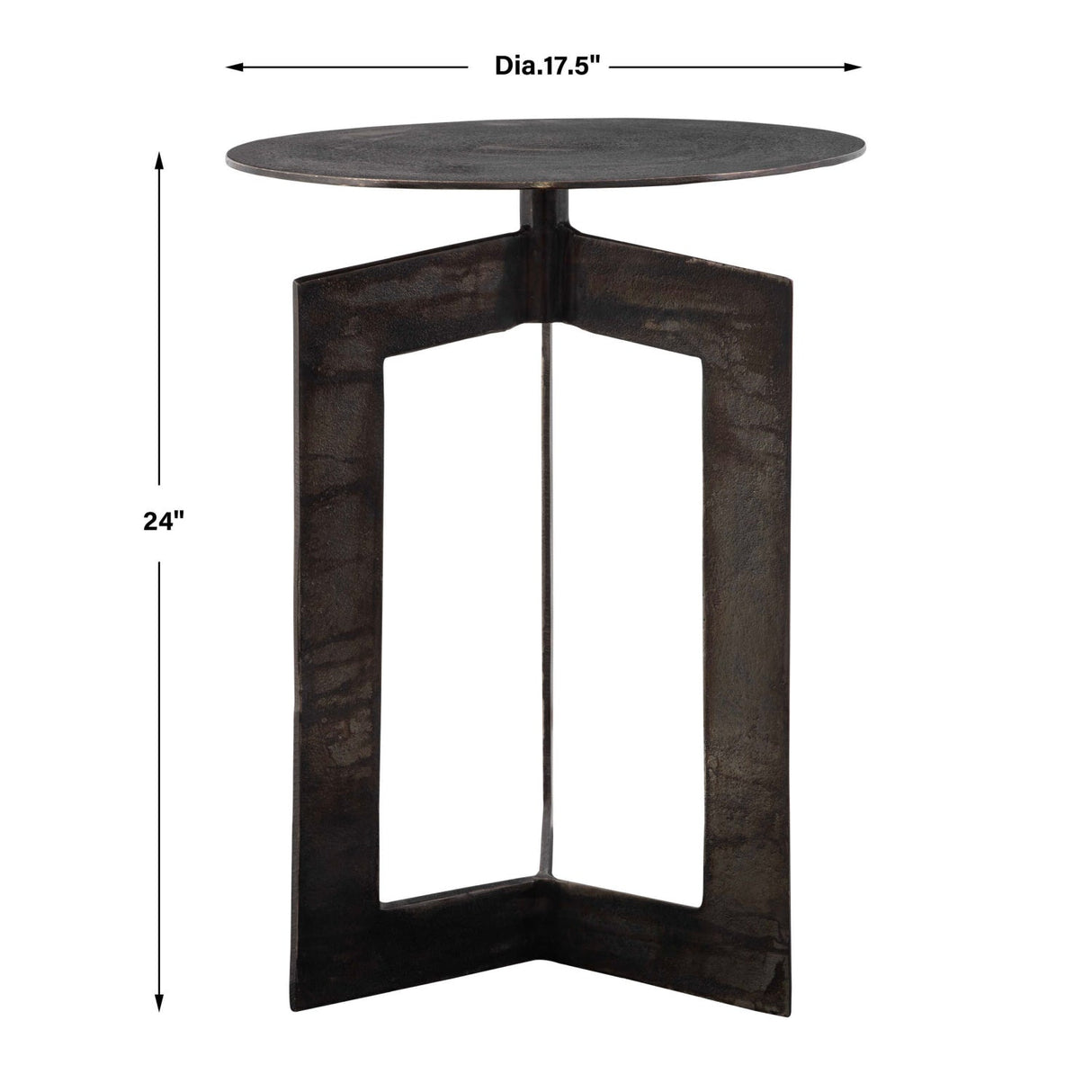 Cast Aluminum Accent Table by Uttermost Deltoid, alternate view 4