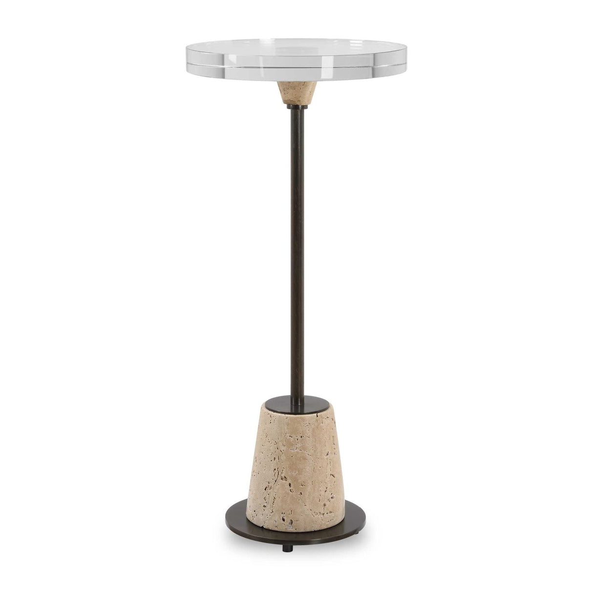 Crystal Round Drink Table by Uttermost Arthur
