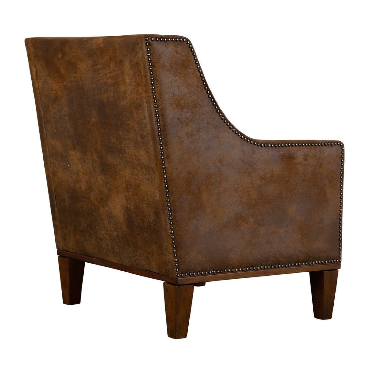 Brown Leather Armchair by Uttermost Clay, alternate view 4