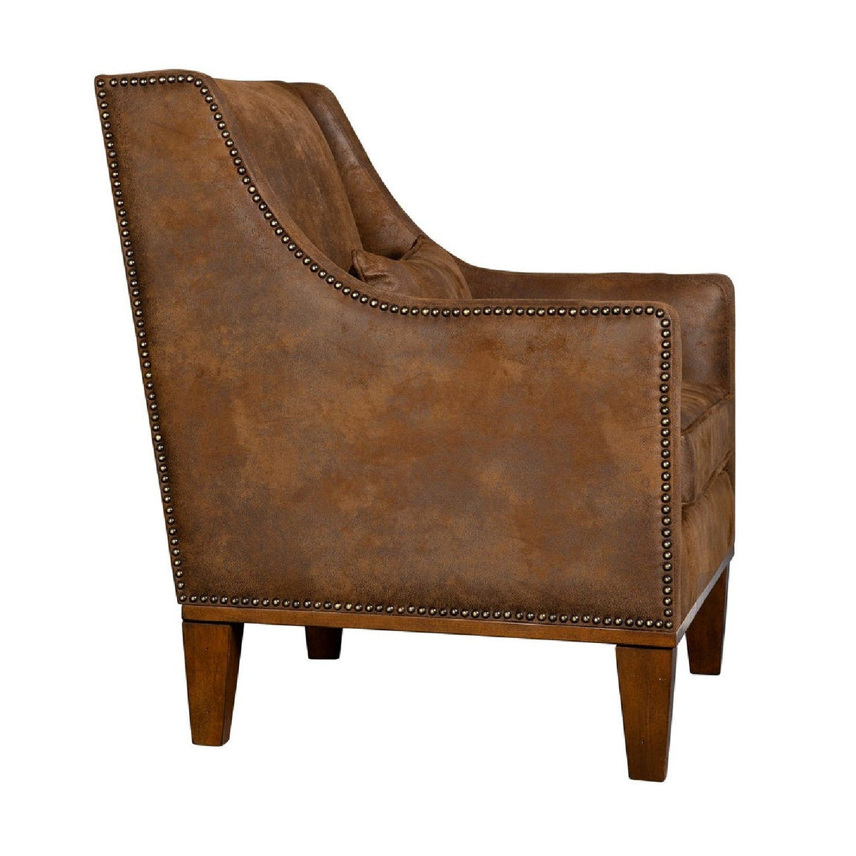 Brown Leather Armchair by Uttermost Clay, alternate view 5