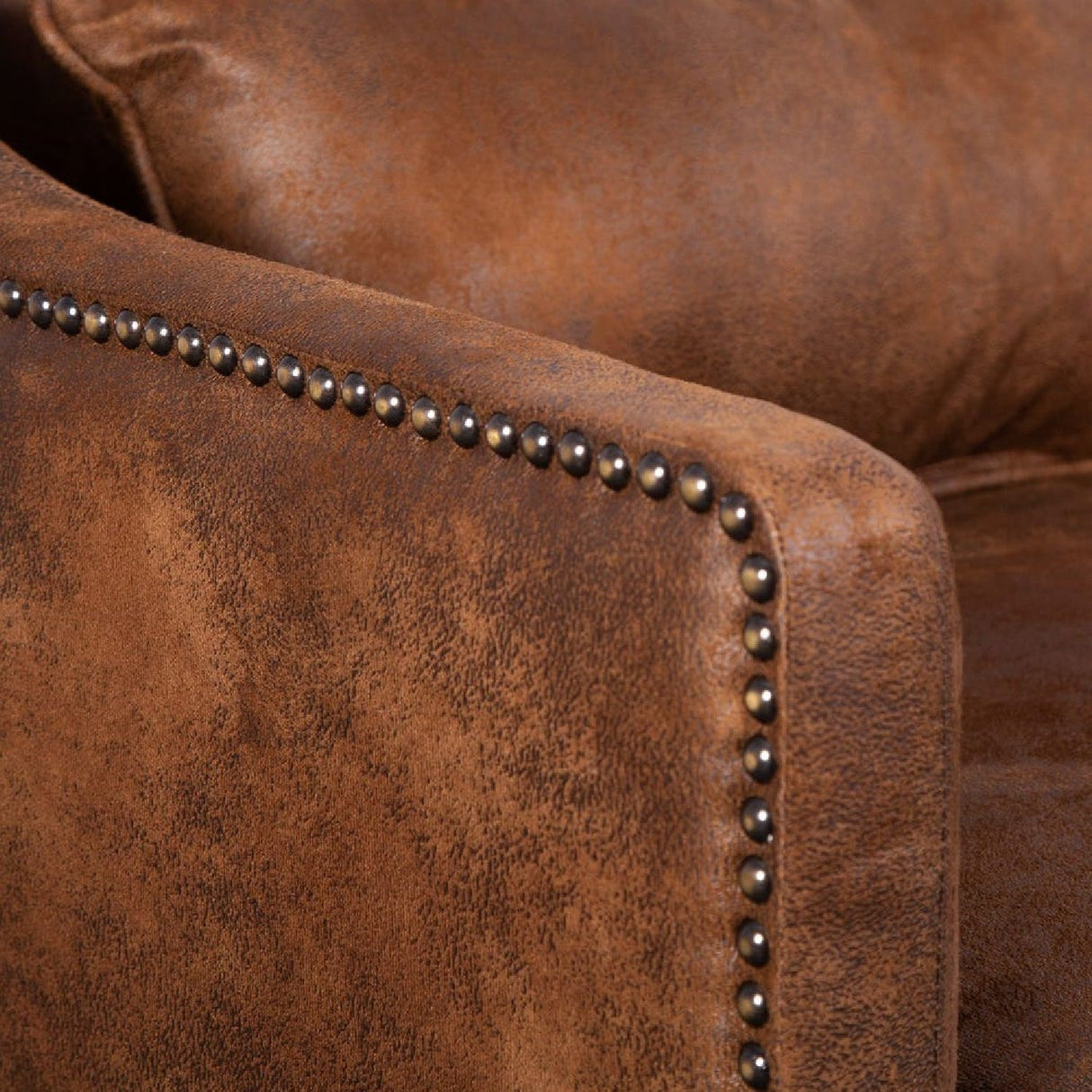 Brown Leather Armchair by Uttermost Clay, alternate view 6