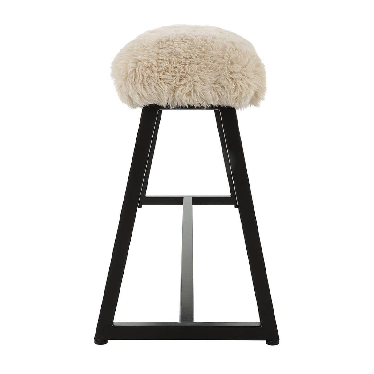 Beige Long-Haired Sheepskin Bench by Uttermost Taupo, alternate view 4