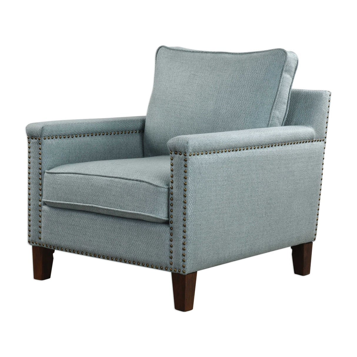Blue Nail Trimmed Accent Chair by Uttermost Charlotta, alternate view 3