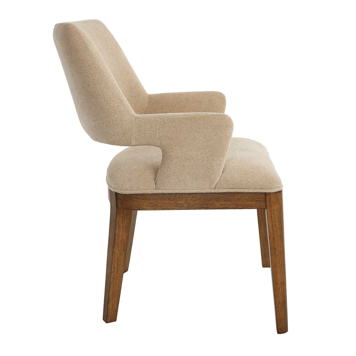 Cream Open-Back Dining Chair by Uttermost Aspect, alternate view 4