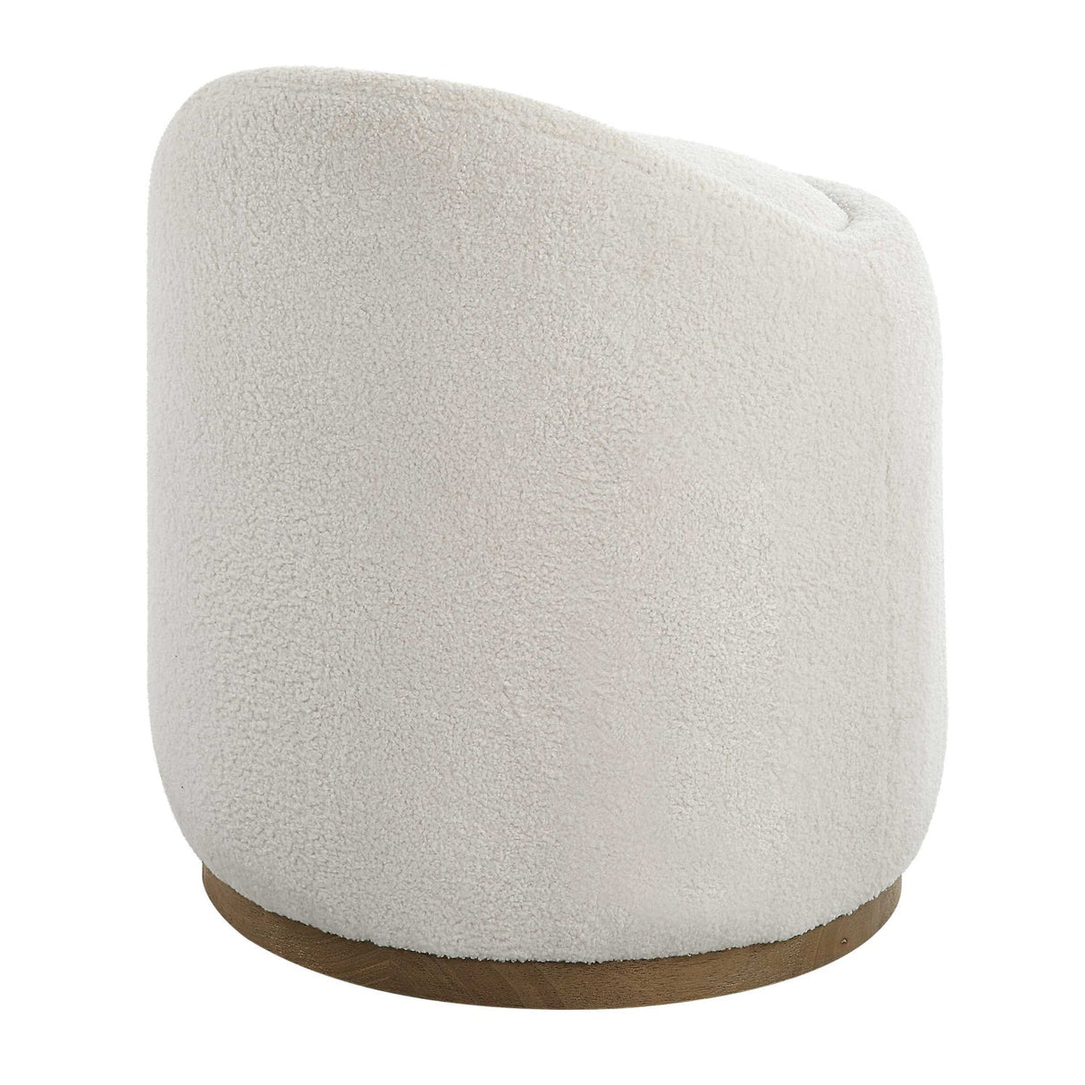Modern European furniture - White Sheepskin Swivel Ottoman - www.oroa.com