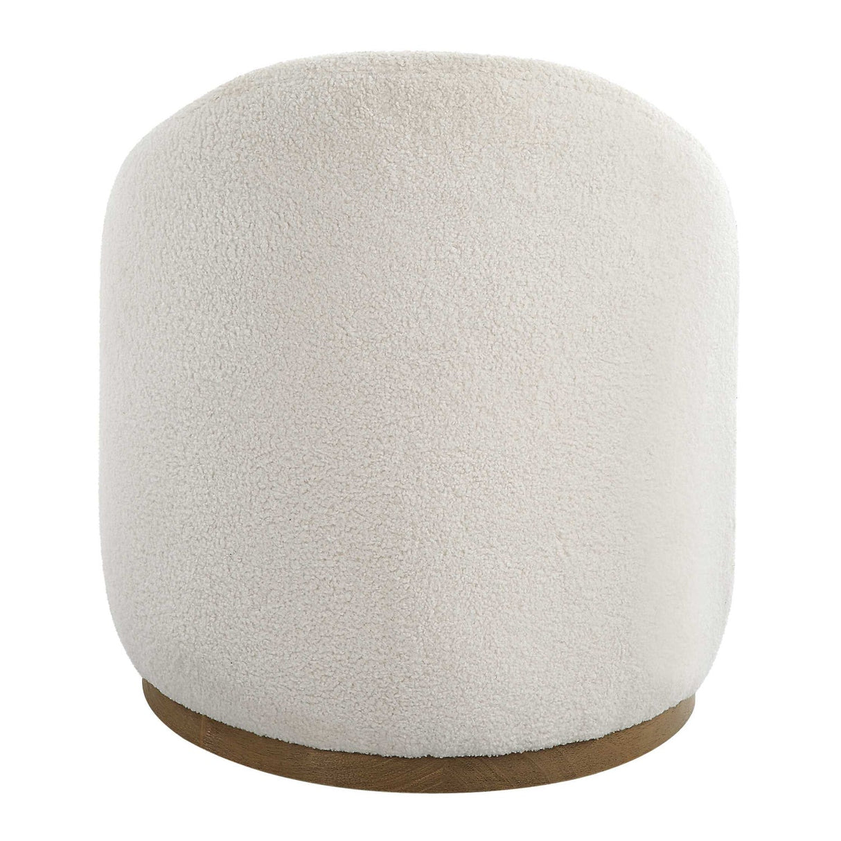 Modern European furniture - White Sheepskin Swivel Ottoman - www.oroa.com