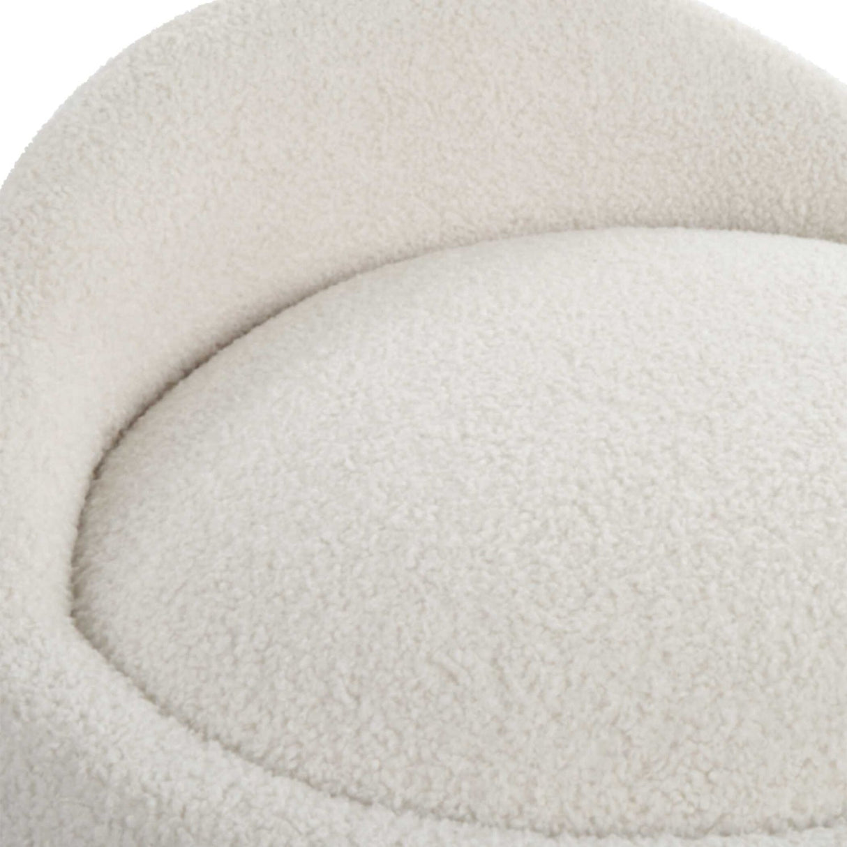 Modern European furniture - White Sheepskin Swivel Ottoman - www.oroa.com