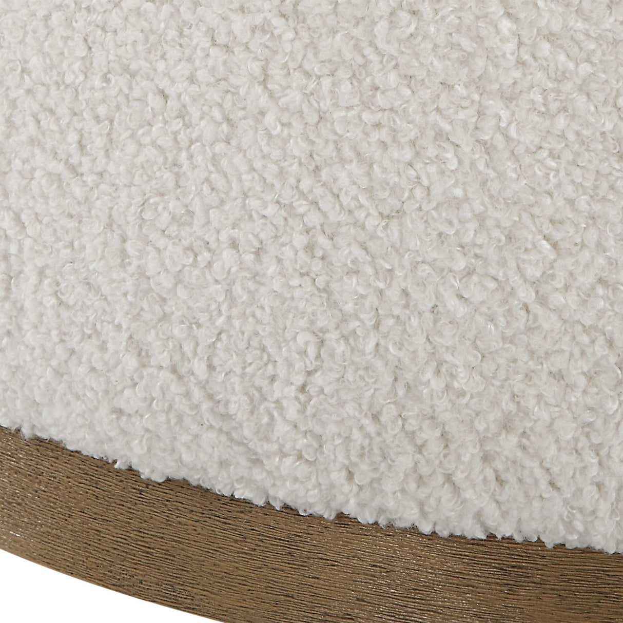 Modern European furniture - White Sheepskin Swivel Ottoman - www.oroa.com