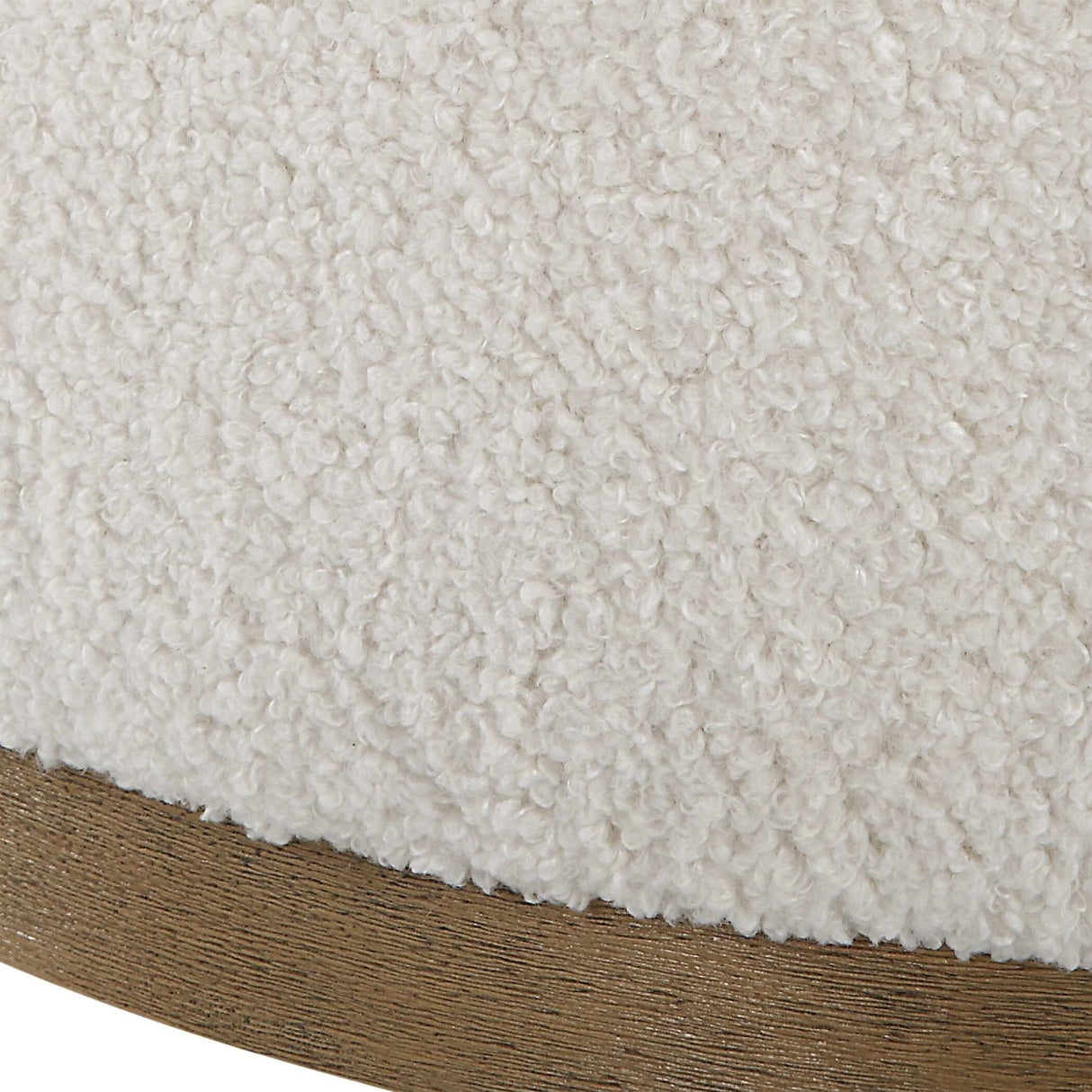 Modern European furniture - White Sheepskin Swivel Ottoman - www.oroa.com
