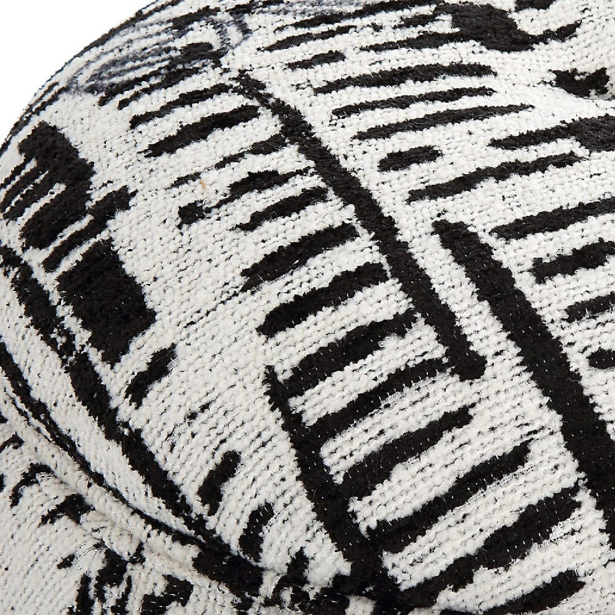Black Patterned Storage Ottoman | Oroa.com