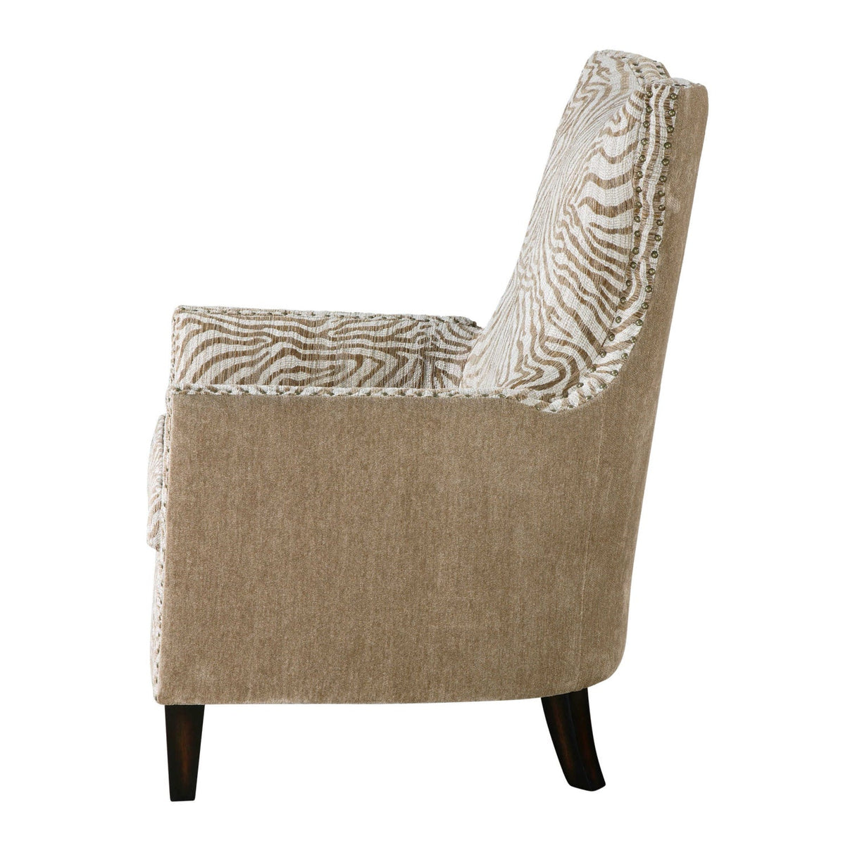 Wingback Beige Lounge Armchair by Uttermost Kiango, alternate view 4