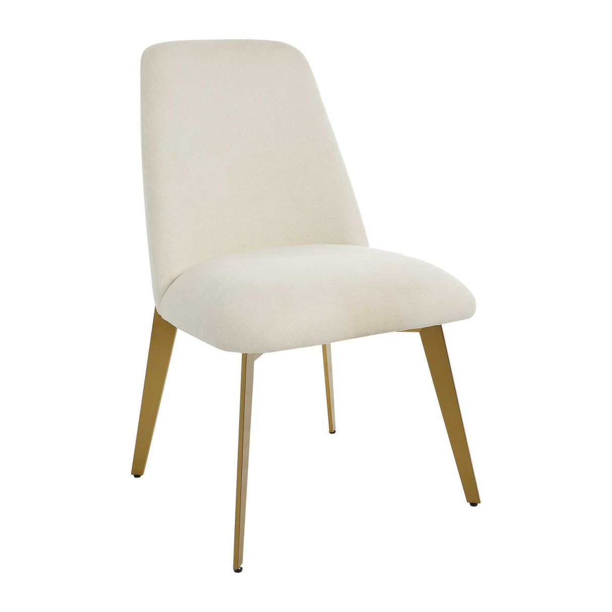 White Fabric Minimalist Dining Chair by Uttermost Vantage, alternate view 3