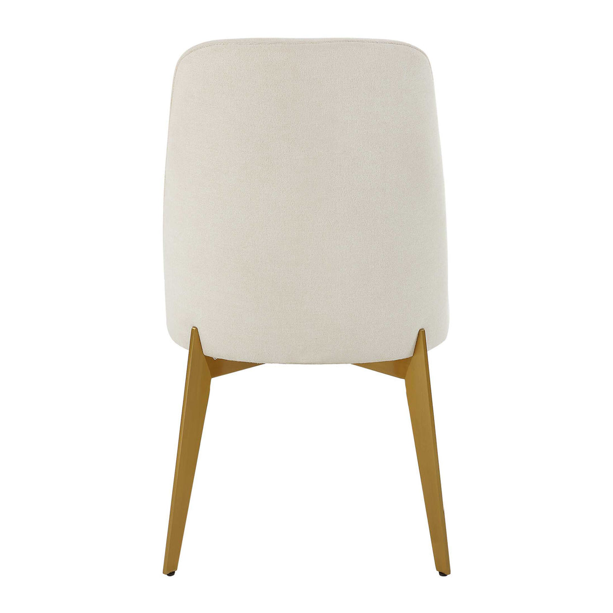 White Fabric Minimalist Dining Chair | Oroa.com