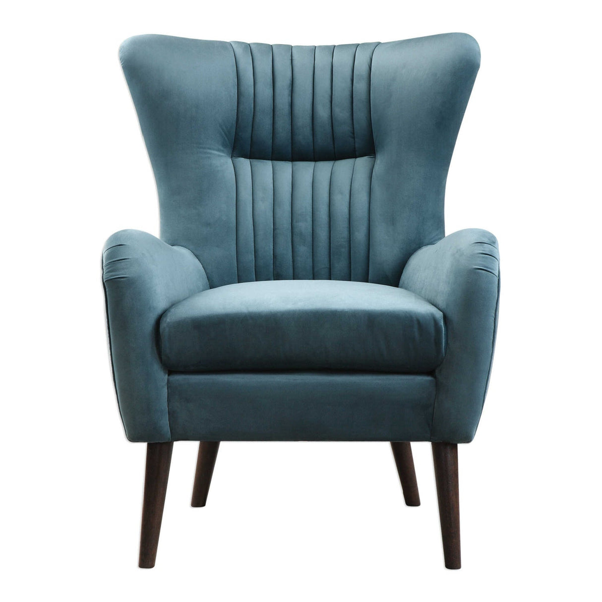 Blue Velvet Tufted Accent Chair by Uttermost Dax