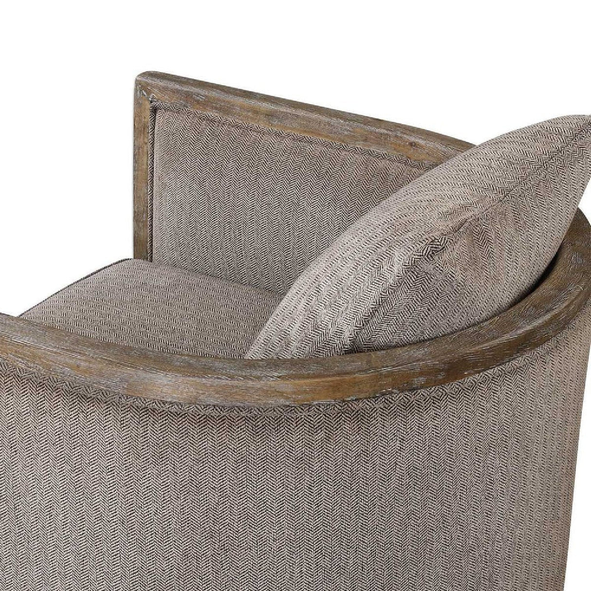 Brown Chenille Accent Tub Chair by Uttermost Viaggio, alternate view 7
