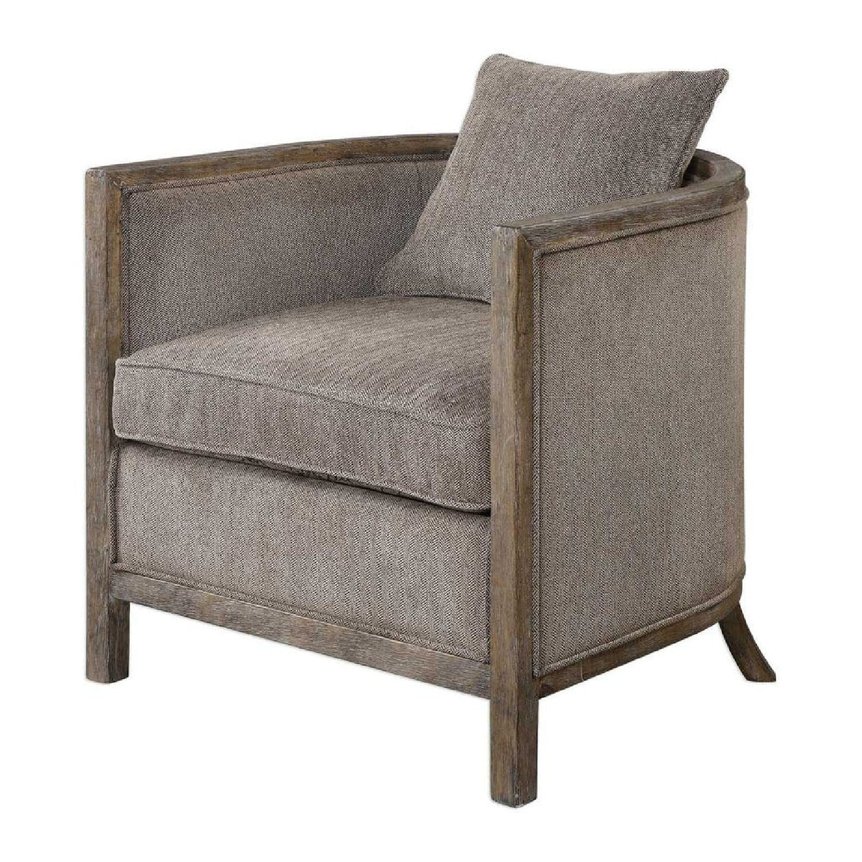 Brown Chenille Accent Tub Chair by Uttermost Viaggio, alternate view 3