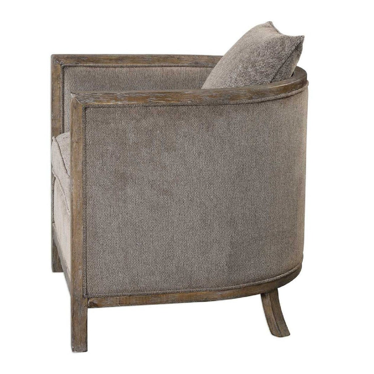 Brown Chenille Accent Tub Chair by Uttermost Viaggio, alternate view 4
