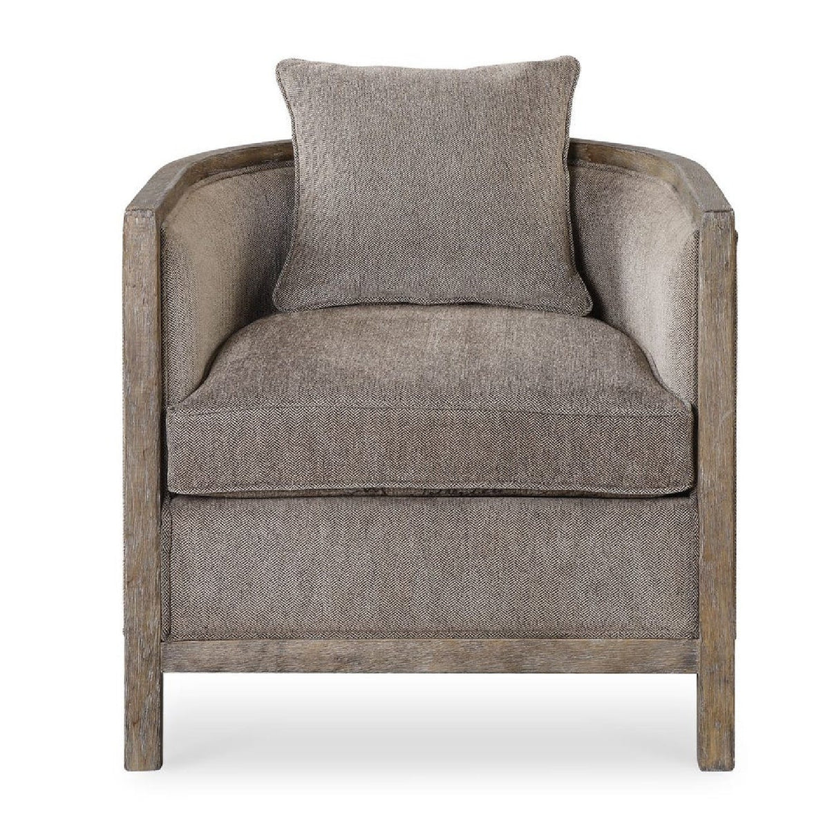 Brown Chenille Accent Tub Chair by Uttermost Viaggio
