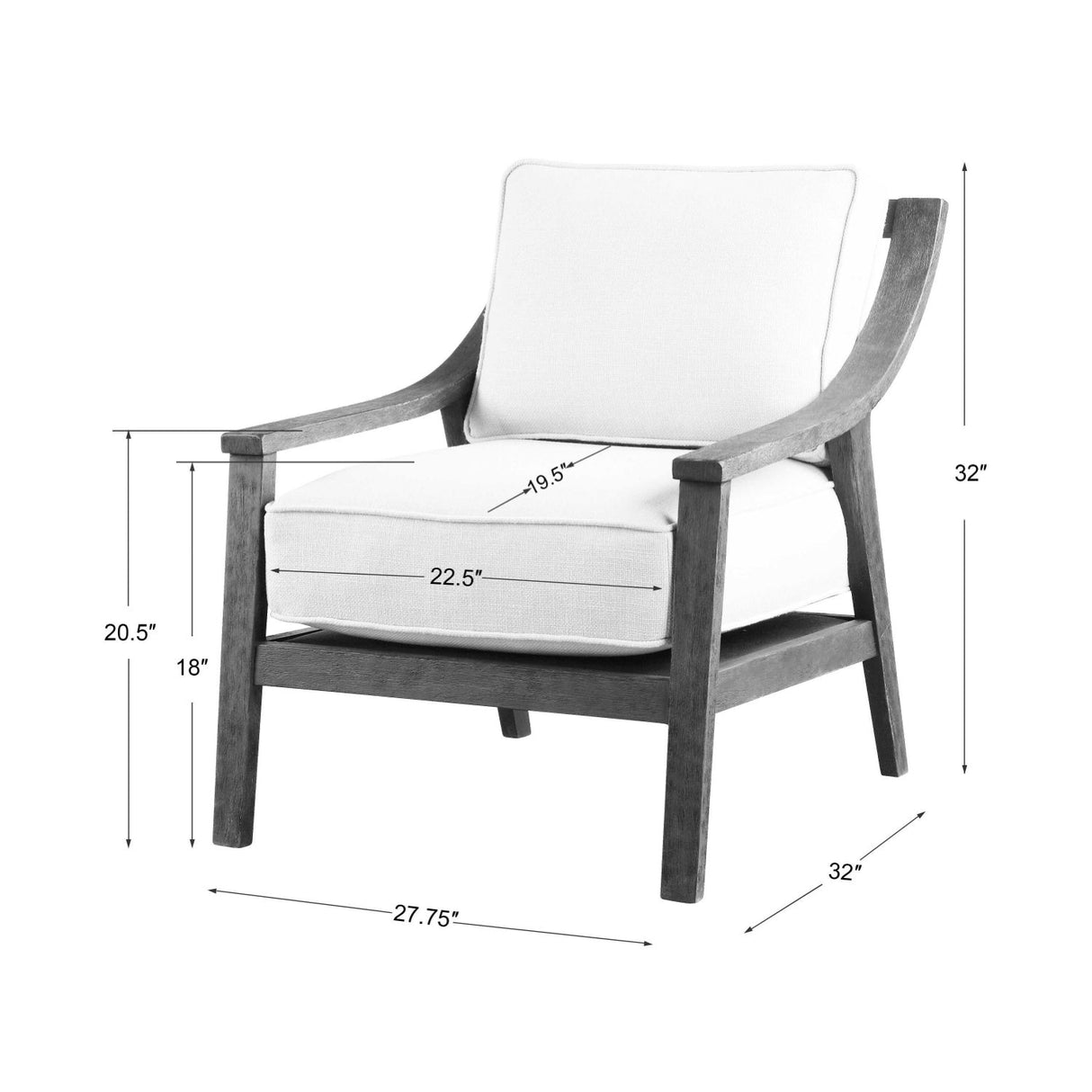 Rustic Hardwood Lounge Chair by Uttermost Lyle, alternate view 9