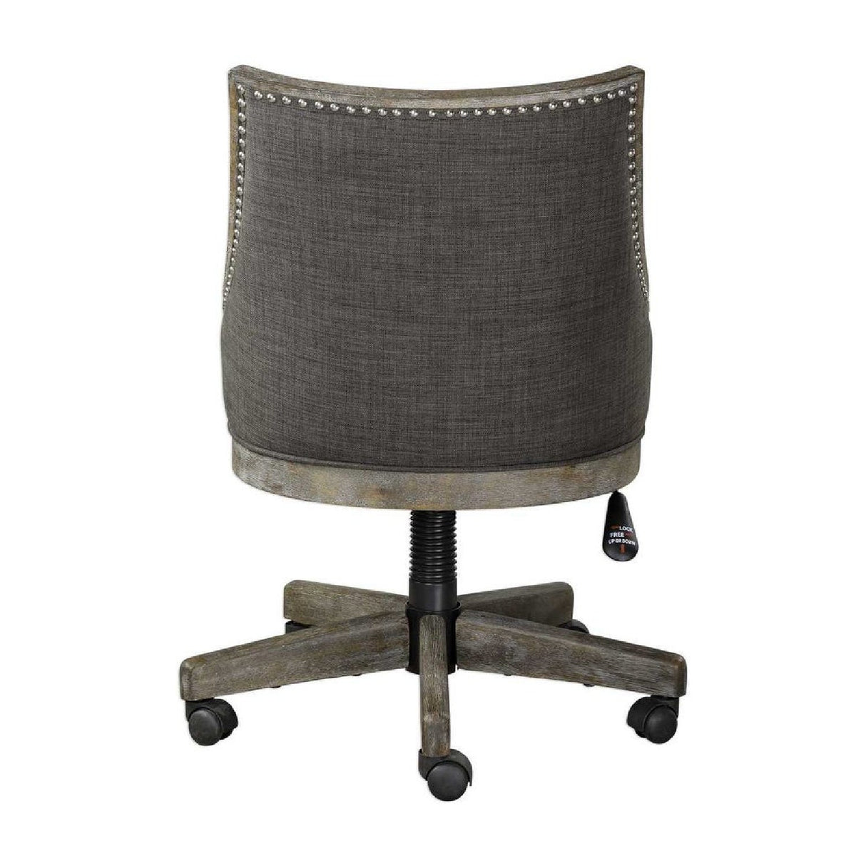 Gray Linen Desk Chair by Uttermost Aidrian, alternate view 5