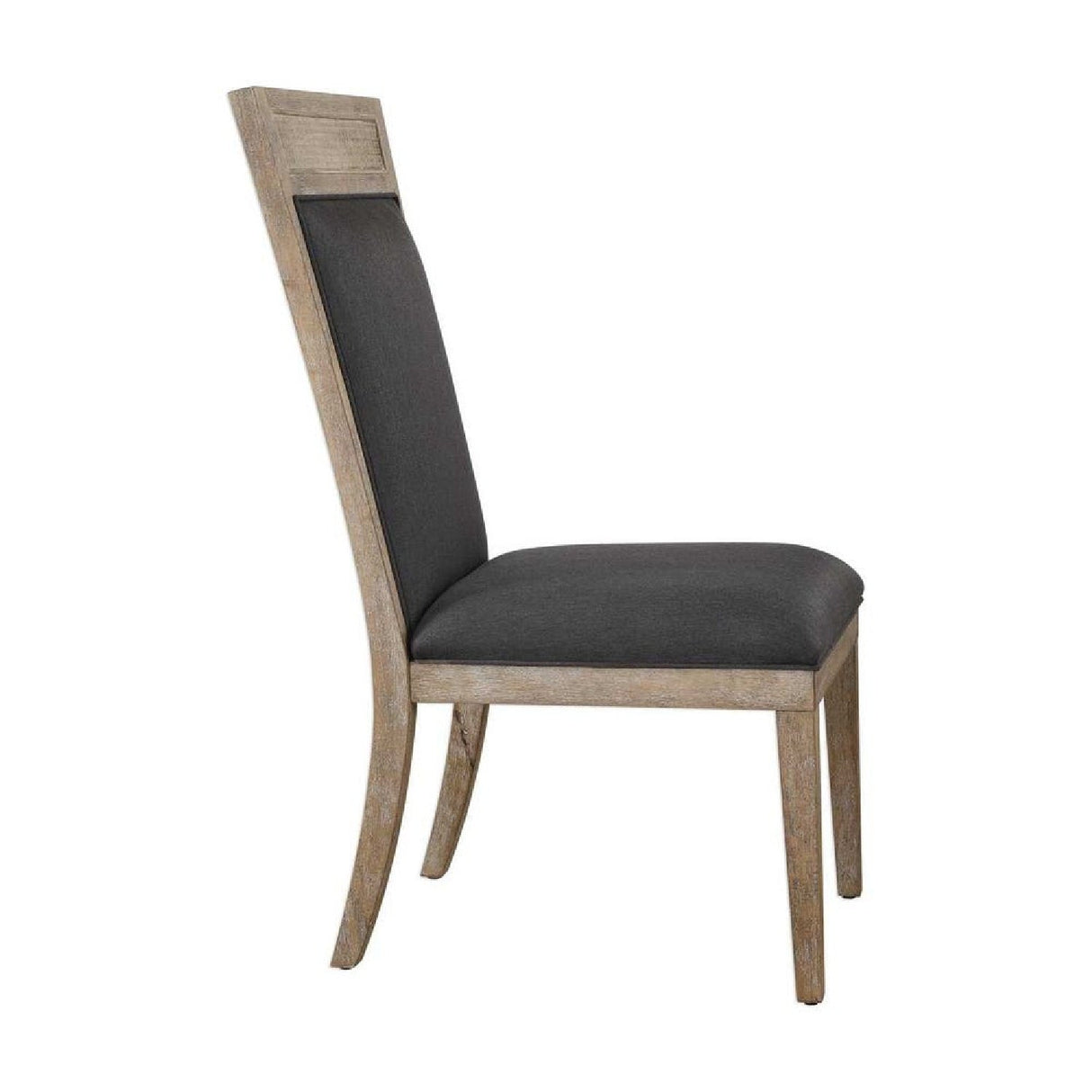 Rustic Gray Fabric Dining Chair by Uttermost Encore, alternate view 3