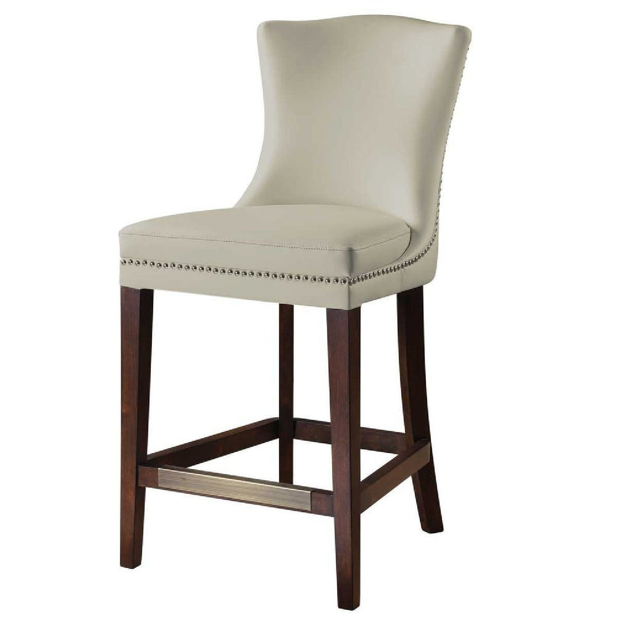 White Leather Inspired Counter Stool by Uttermost Dariela