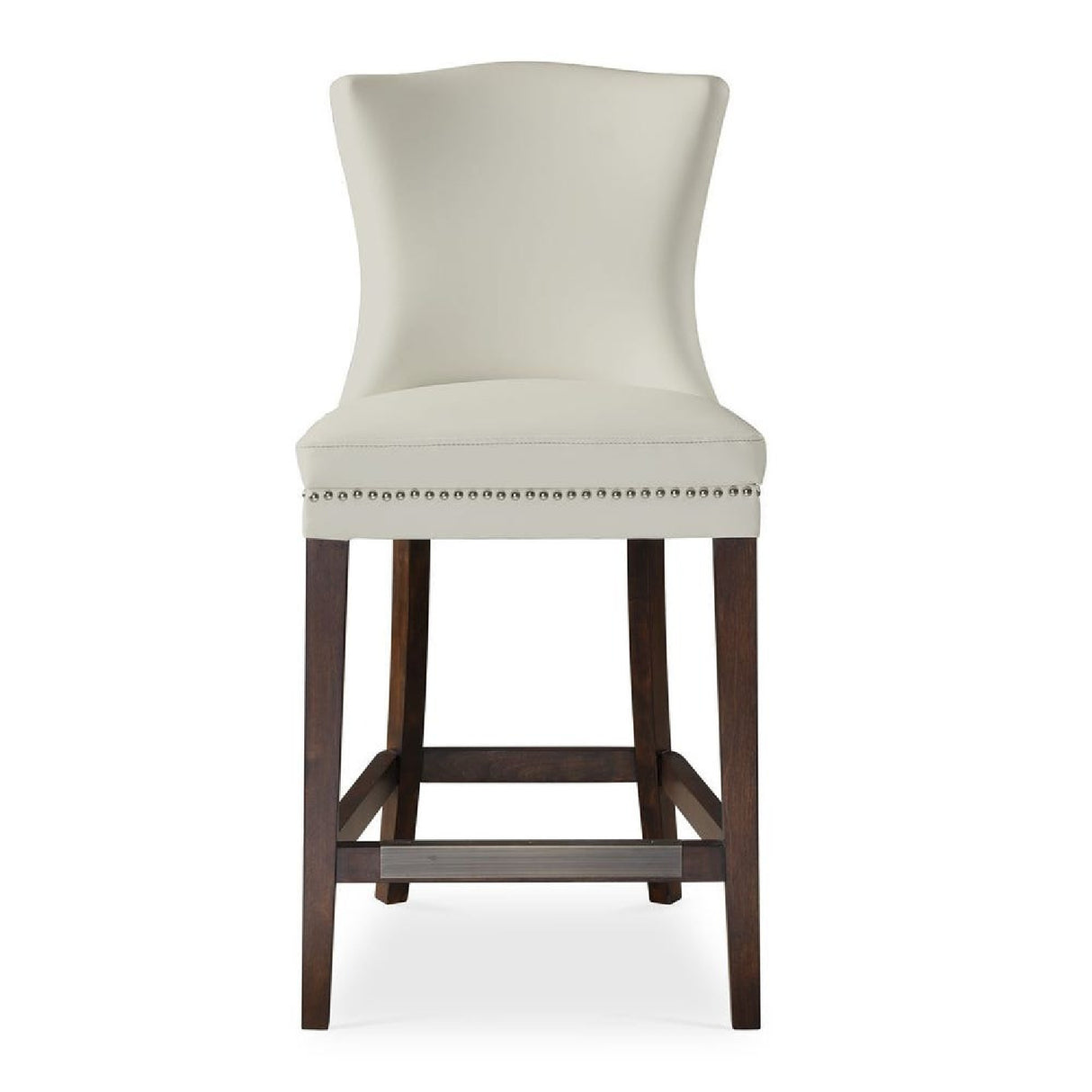 White Leather Inspired Counter Stool | Oroa.com
