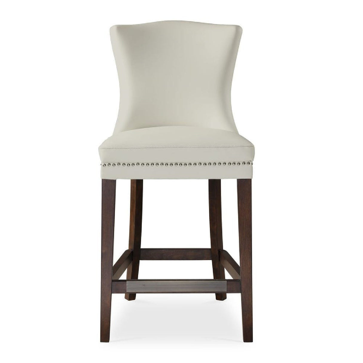 White Leather Inspired Counter Stool by Uttermost Dariela, alternate view 3