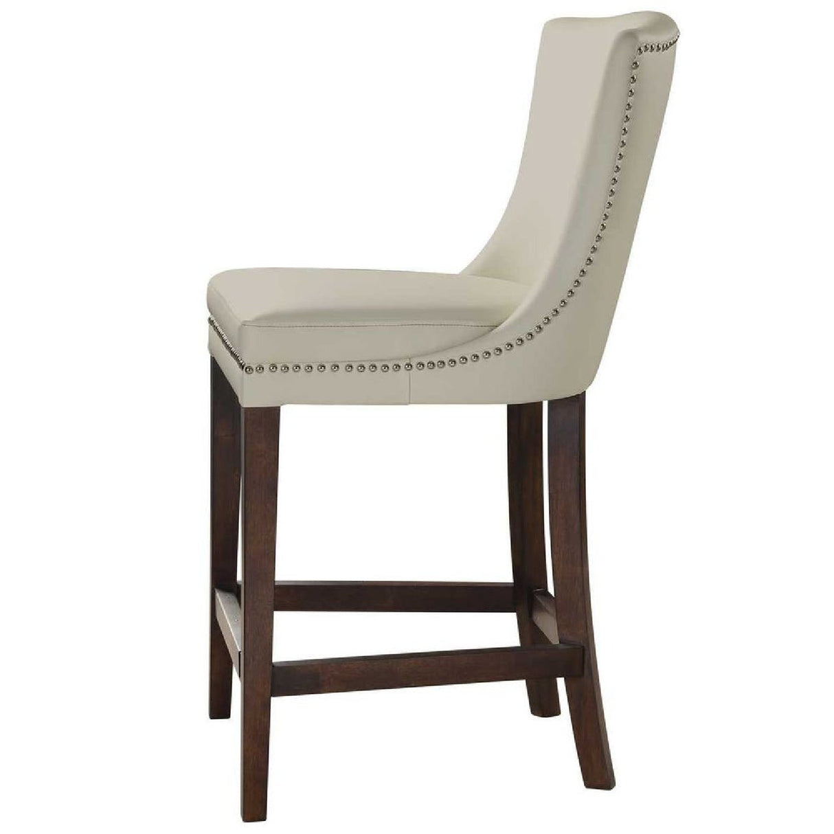 White Leather Inspired Counter Stool by Uttermost Dariela, alternate view 4