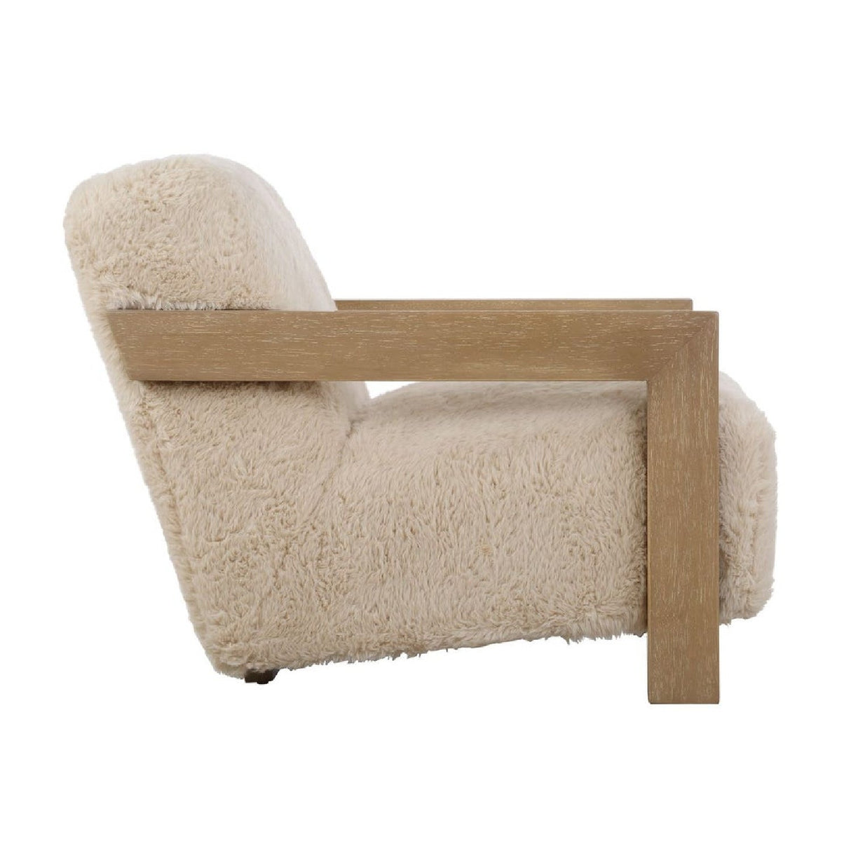 Cream Sheepskin Accent Chair by Uttermost Jackson, alternate view 3