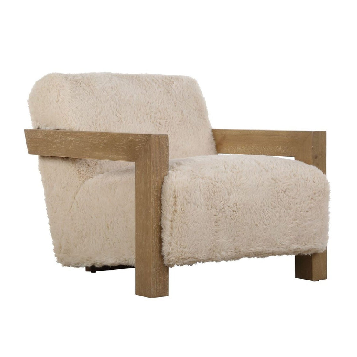 Cream Sheepskin Accent Chair by Uttermost Jackson, alternate view 4