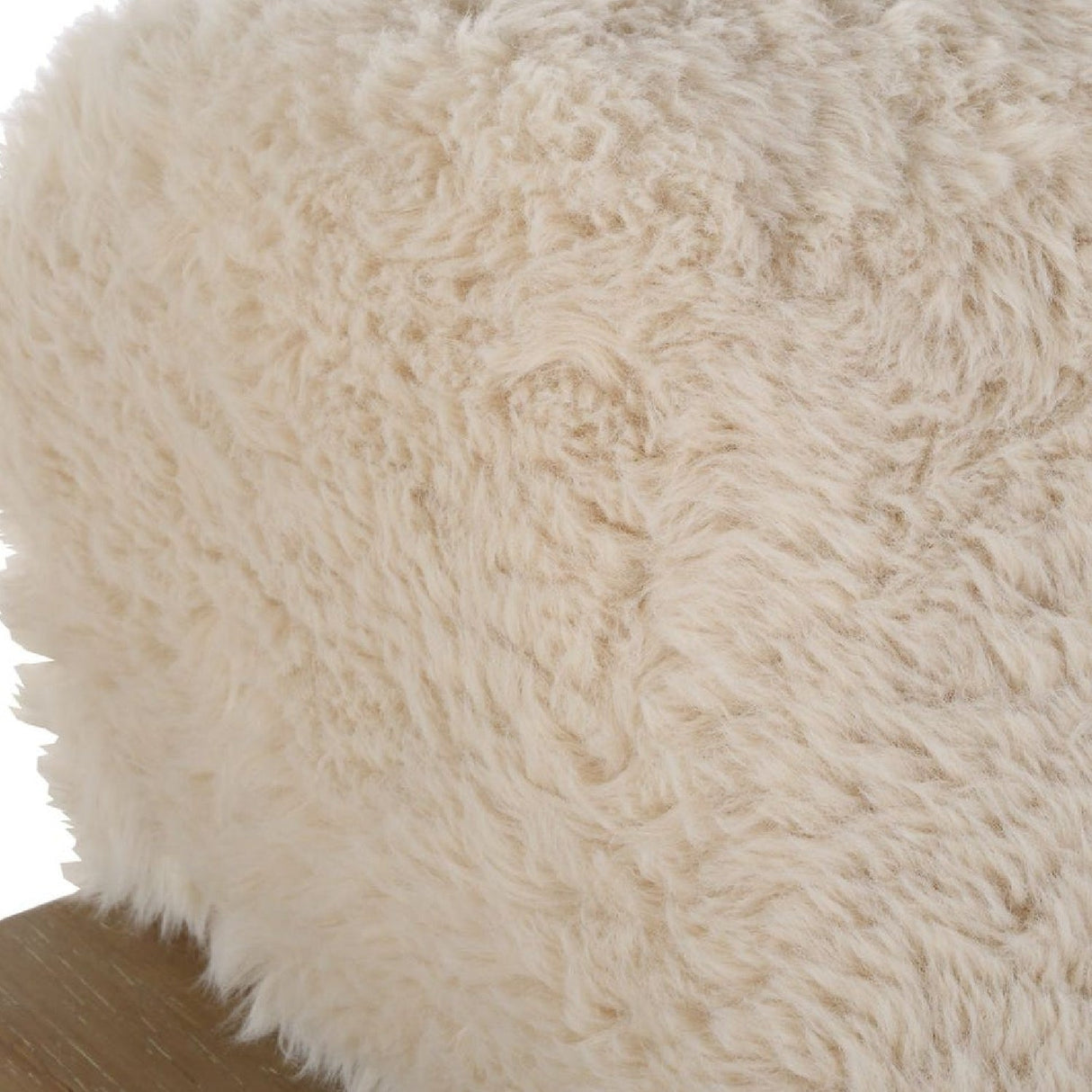 Cream Sheepskin Accent Chair by Uttermost Jackson, alternate view 7
