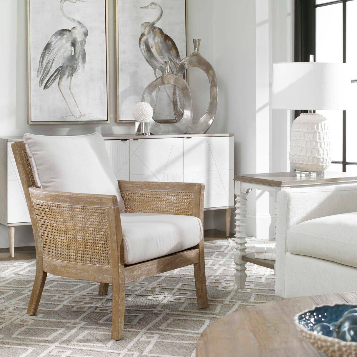 Caneword Padded Lounge Chair | Oroa.com