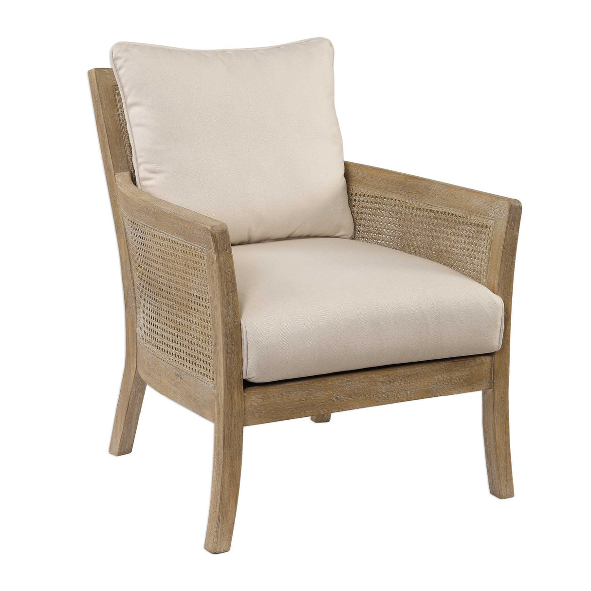 Caneword Padded Lounge Chair by Uttermost Encore, alternate view 3