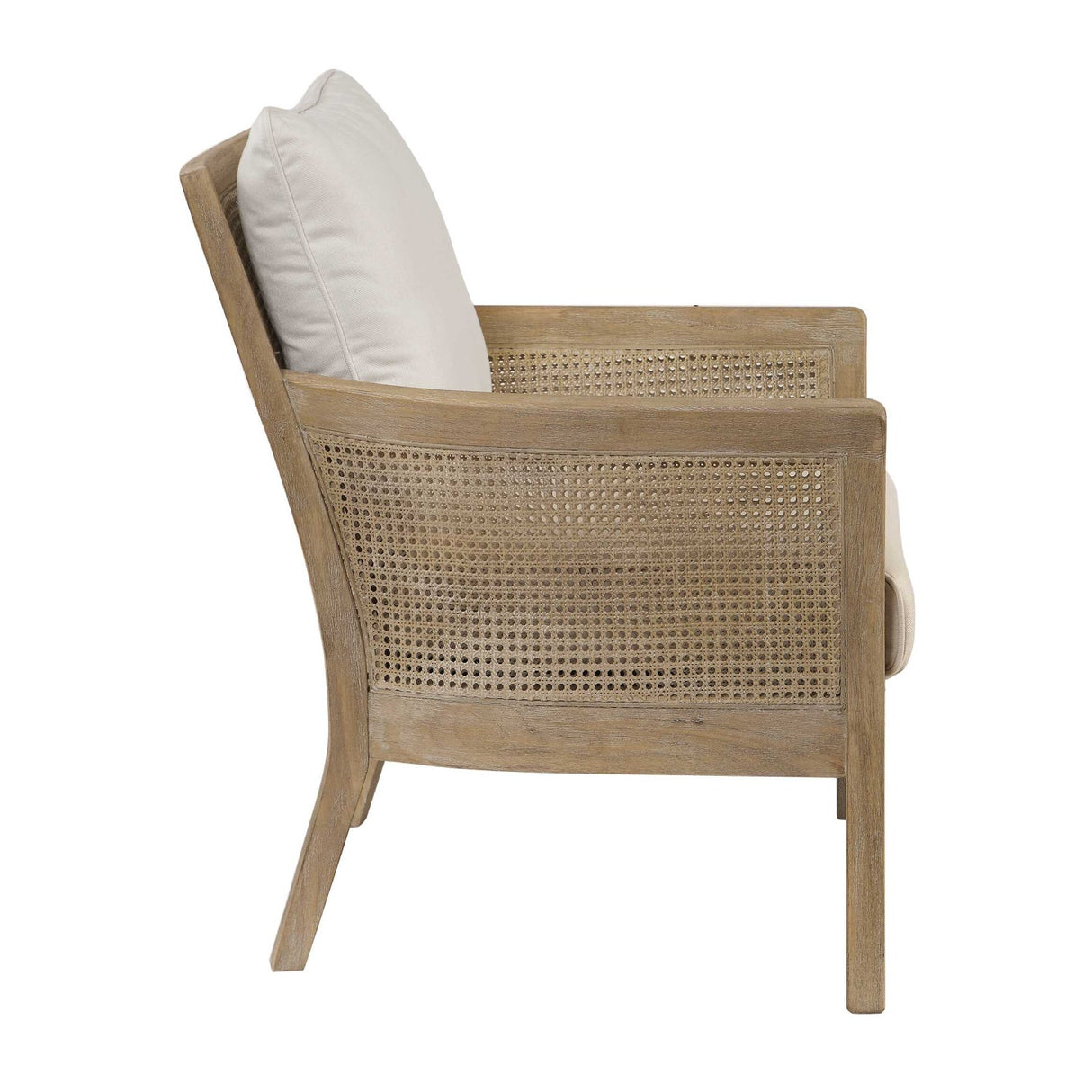 Caneword Padded Lounge Chair by Uttermost Encore, alternate view 4