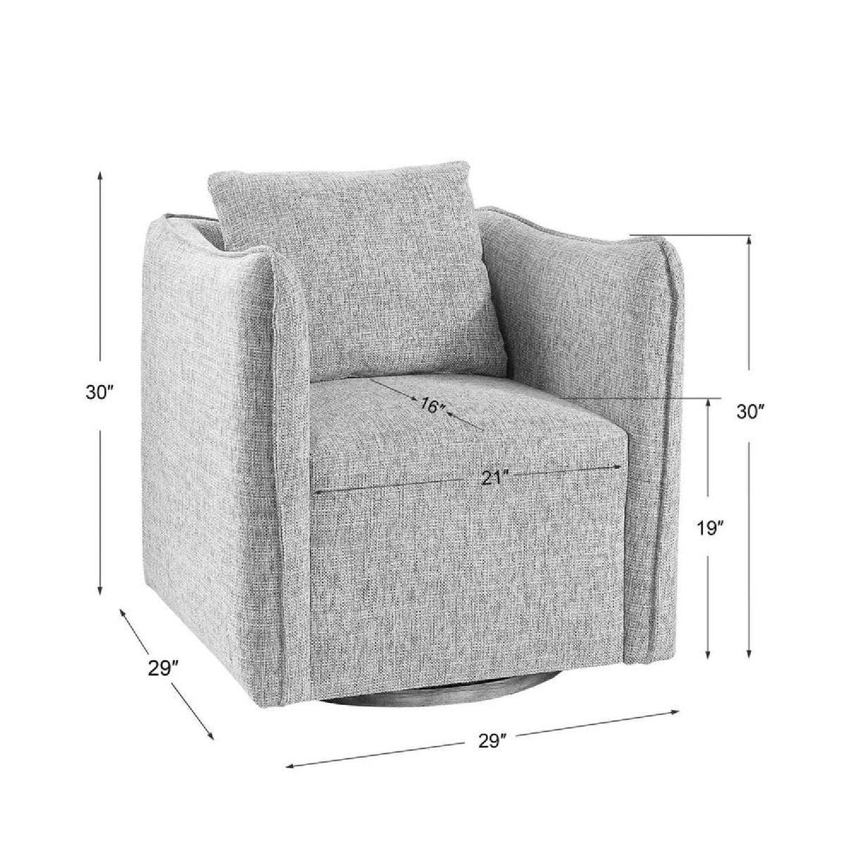 Modern European furniture - Flanged Edge Swivel Chair - www.oroa.com